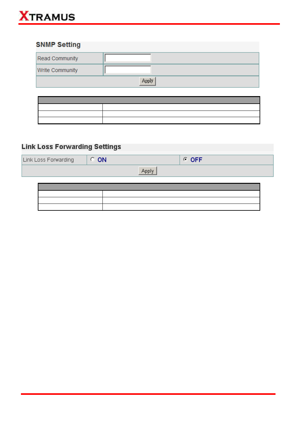 D. snmp setting, E. link loss forwarding | Xtramus MCM-W V1.3 User Manual | Page 31 / 46