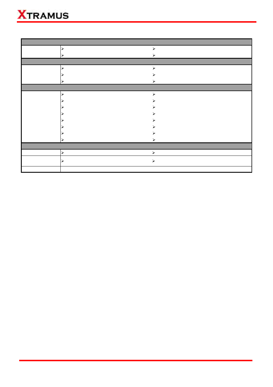 Mcm-w general specifications | Xtramus MCM-W V1.3 User Manual | Page 45 / 46