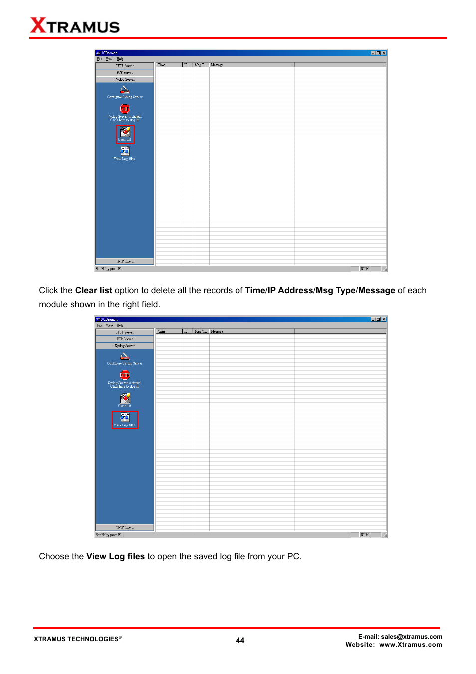 Xtramus MCS-2160 V1.9.2 User Manual | Page 44 / 79