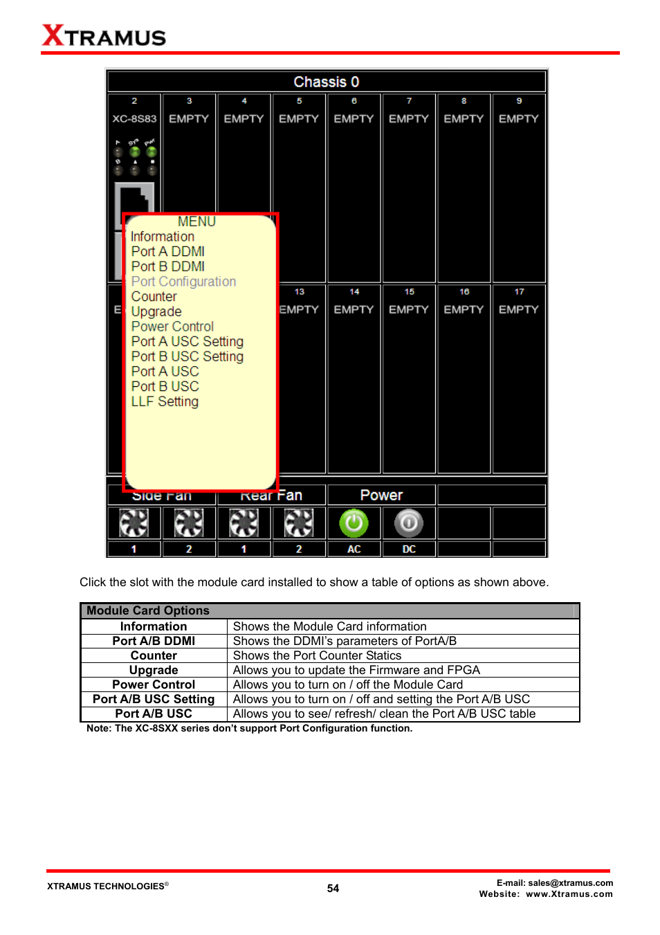 Xtramus MCS-2160 V1.9.2 User Manual | Page 54 / 79