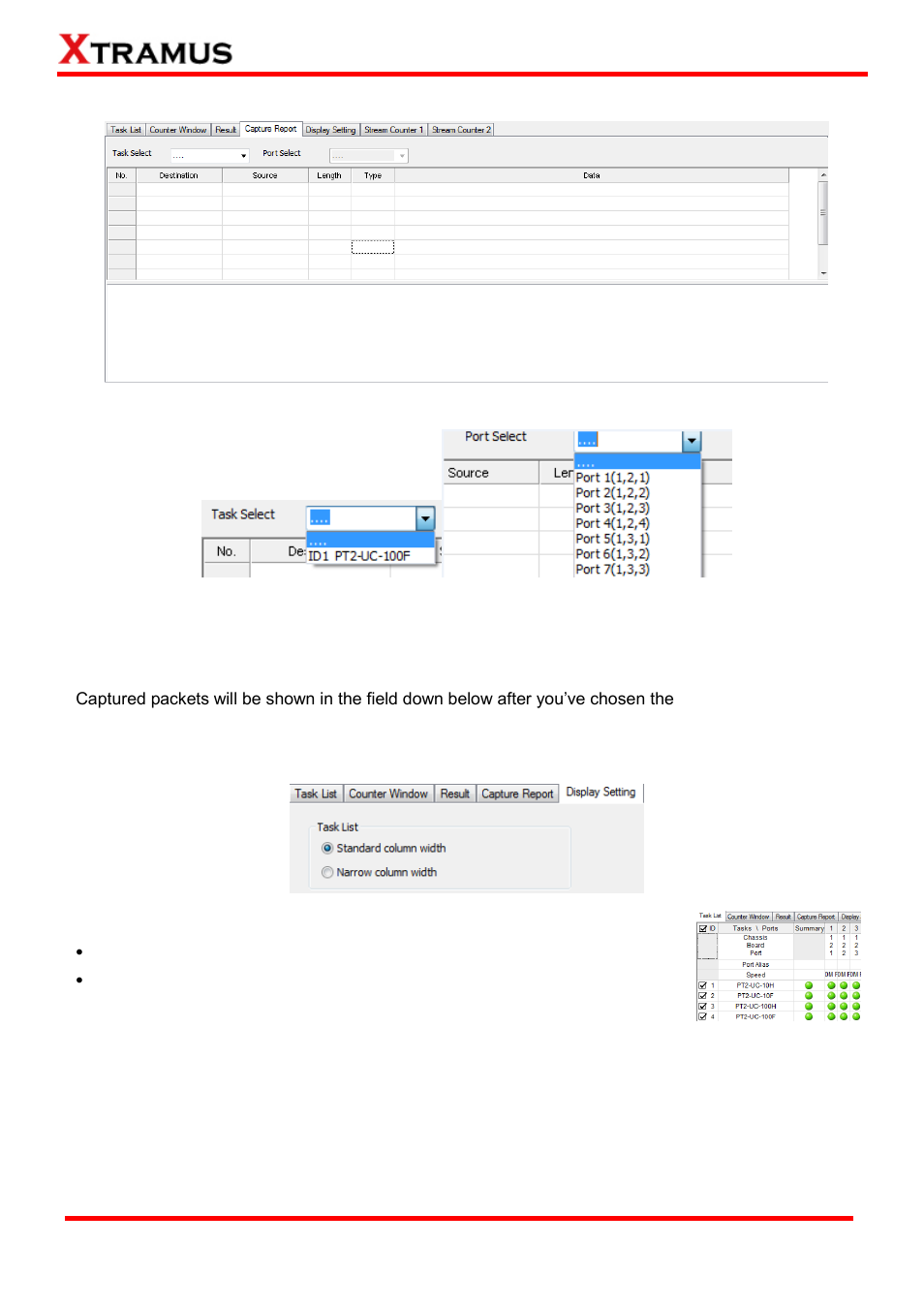 Capture report, Display setting | Xtramus APMPT-4 V2.4 User Manual | Page 143 / 145