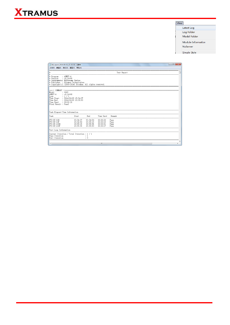 Test report | Xtramus APMPT-4 V2.4 User Manual | Page 145 / 145