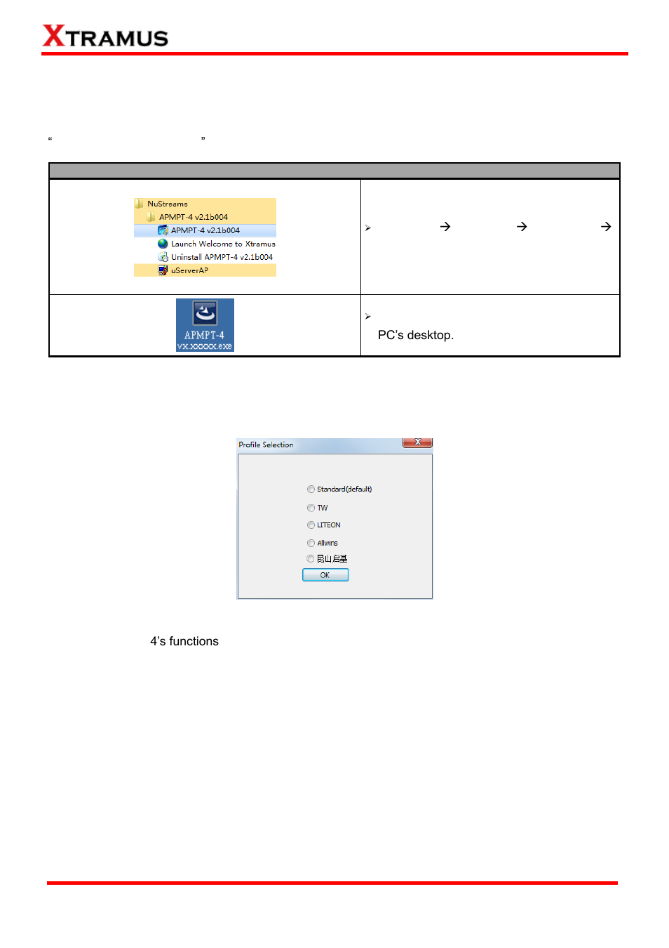 Apmpt-4 overview, Starting apmpt-4 | Xtramus APMPT-4 V2.4 User Manual | Page 19 / 145