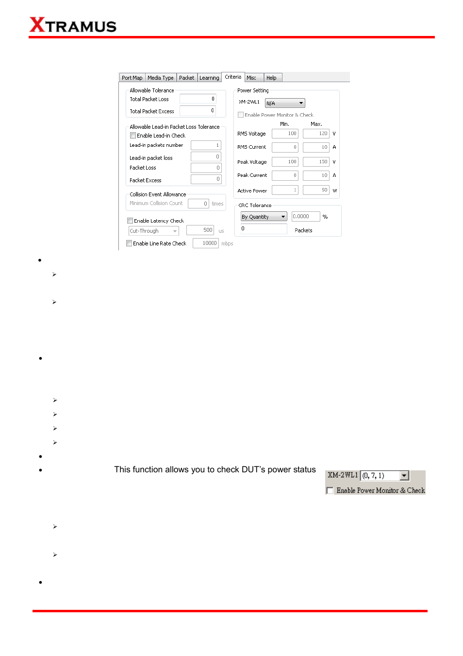 Criteria | Xtramus APMPT-4 V2.4 User Manual | Page 64 / 145