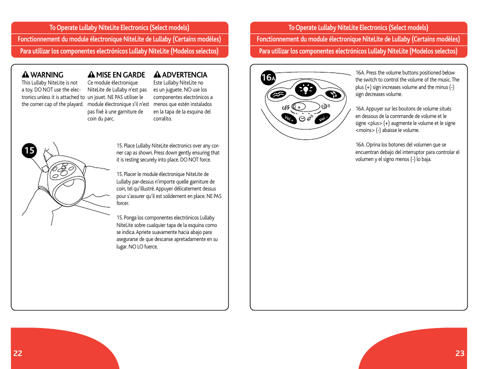 Chicco Lullaby LX User Manual | Page 12 / 23