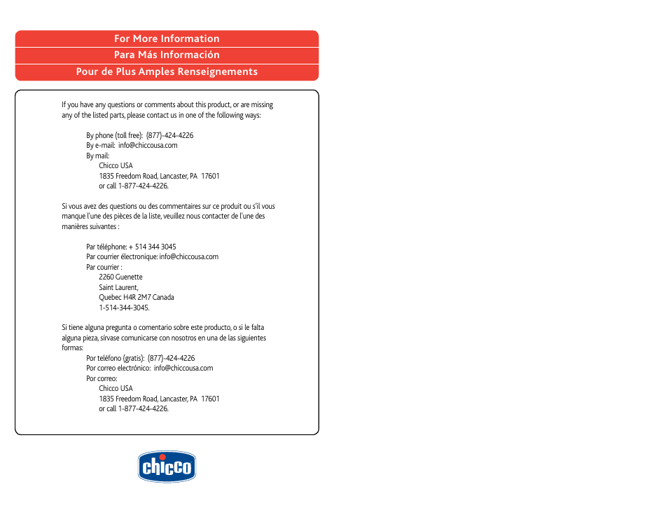 Chicco Lullaby LX User Manual | Page 22 / 23