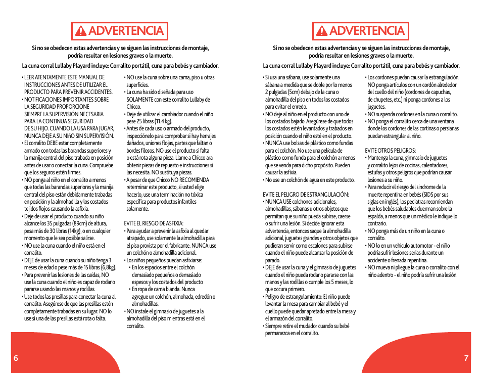 O>km>g<b | Chicco Lullaby LX User Manual | Page 4 / 23