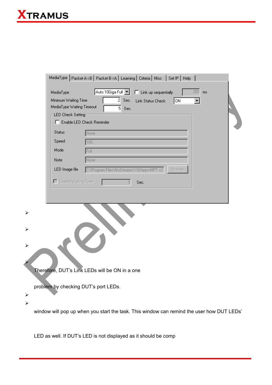 Unicast test (uc) _ pt3-uc-10g (10gbps), A. media type | Xtramus DApps-MPT V1.4 User Manual | Page 368 / 395