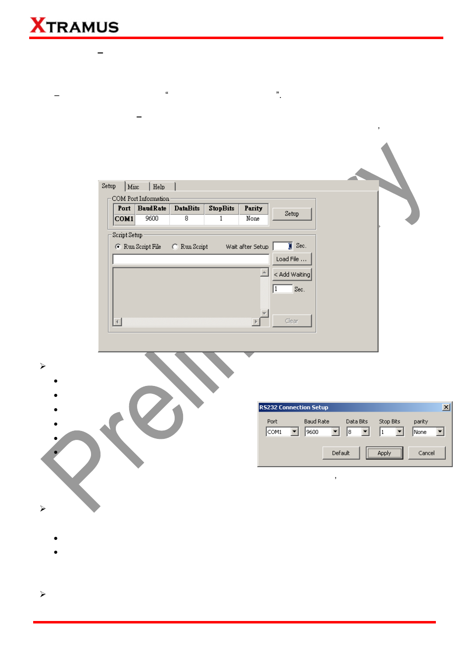 Test task – serial port (con), Con (serial port) – setup test, A. setup | Test task, Serial port (con), Con (serial port), Setup test | Xtramus DApps-MPT V1.4 User Manual | Page 376 / 395