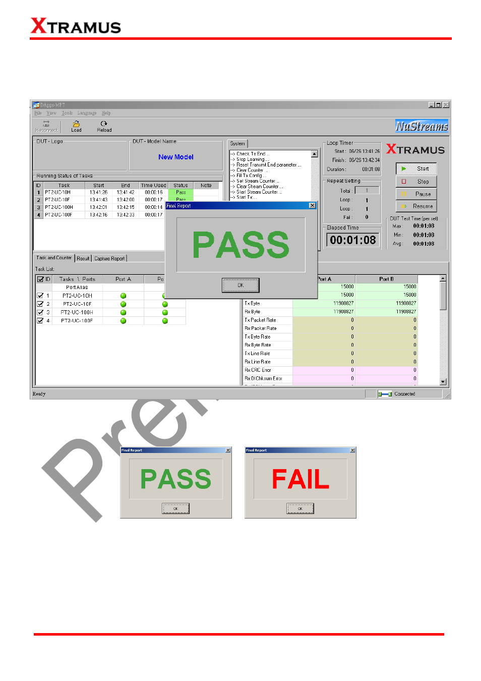 Test result & report | Xtramus DApps-MPT V1.4 User Manual | Page 387 / 395