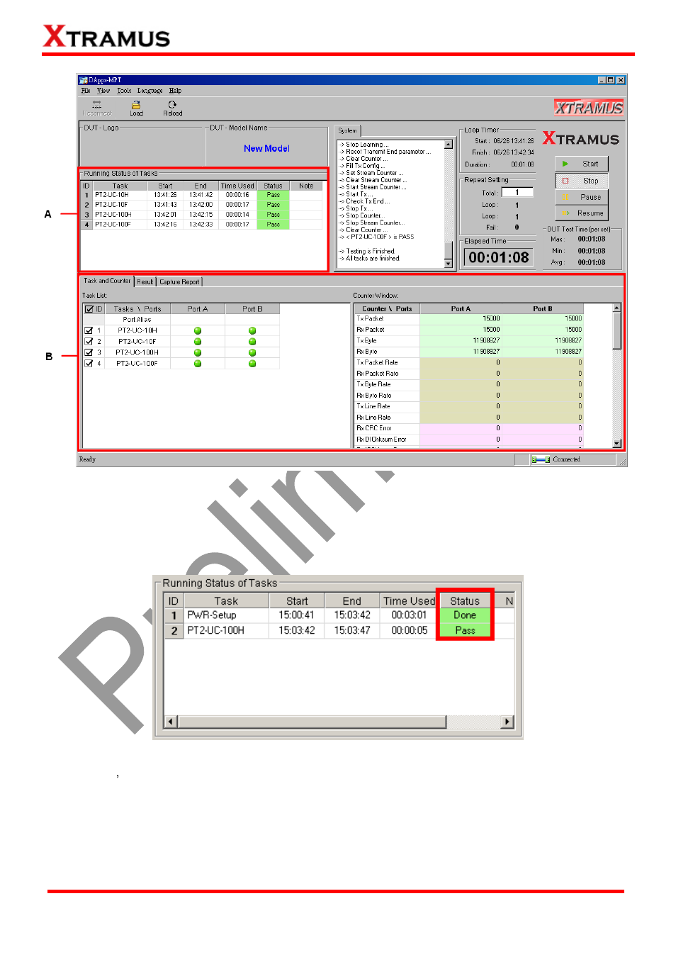 A. task running status | Xtramus DApps-MPT V1.4 User Manual | Page 388 / 395