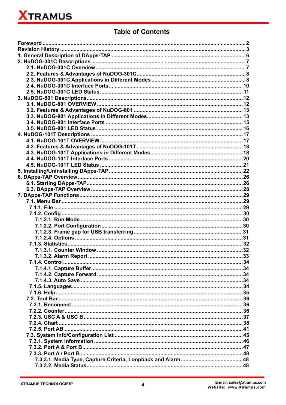 Xtramus DApps-TAP V1.3 User Manual | Page 4 / 52