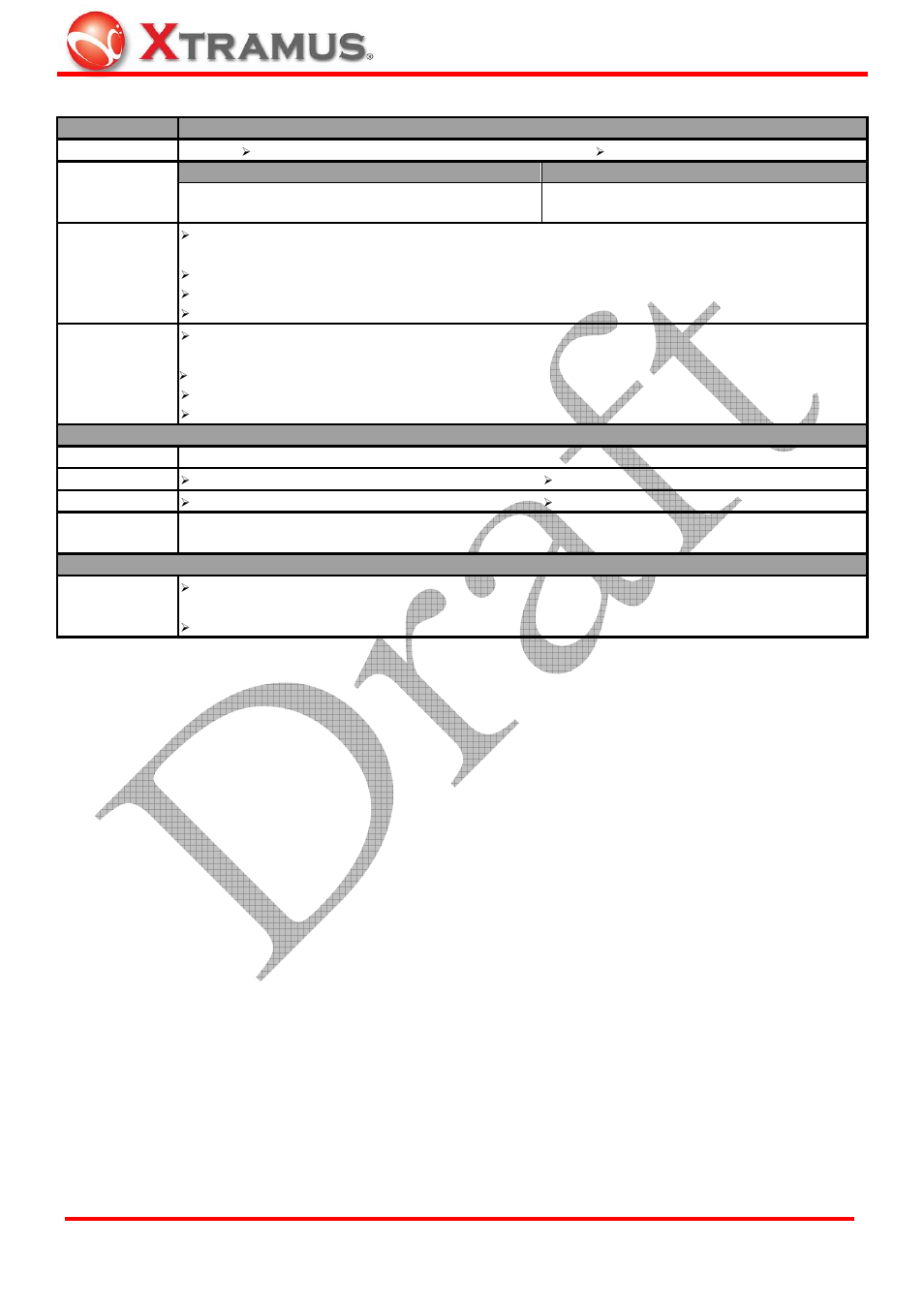 Lb-300 specifications | Xtramus LB-300 V1.0 User Manual | Page 7 / 21