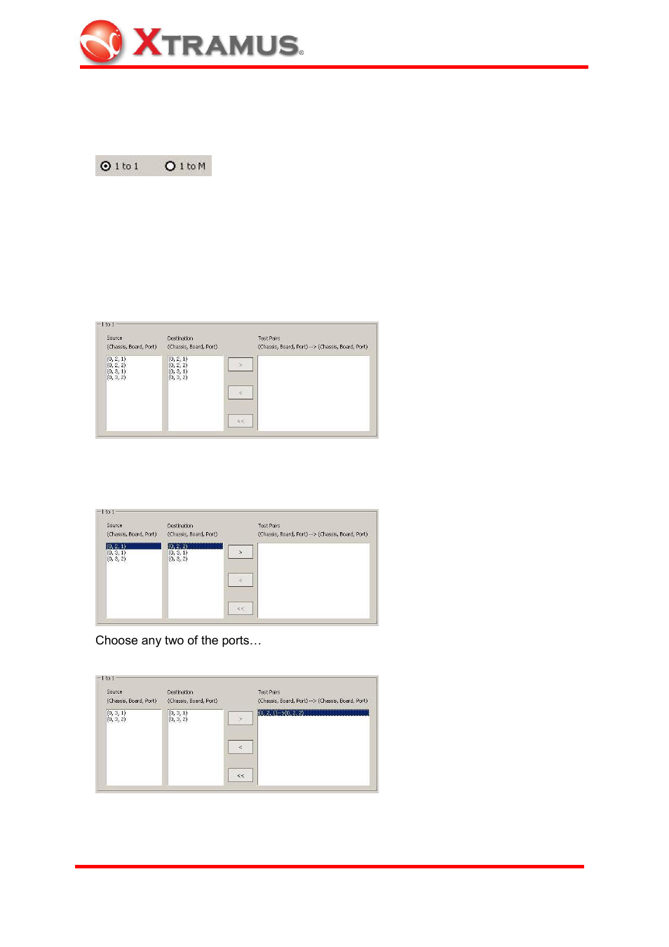 Port configuration, 1 transmission, 1 one to one transmission | Xtramus NuApps-2544 V1.0 User Manual | Page 11 / 22