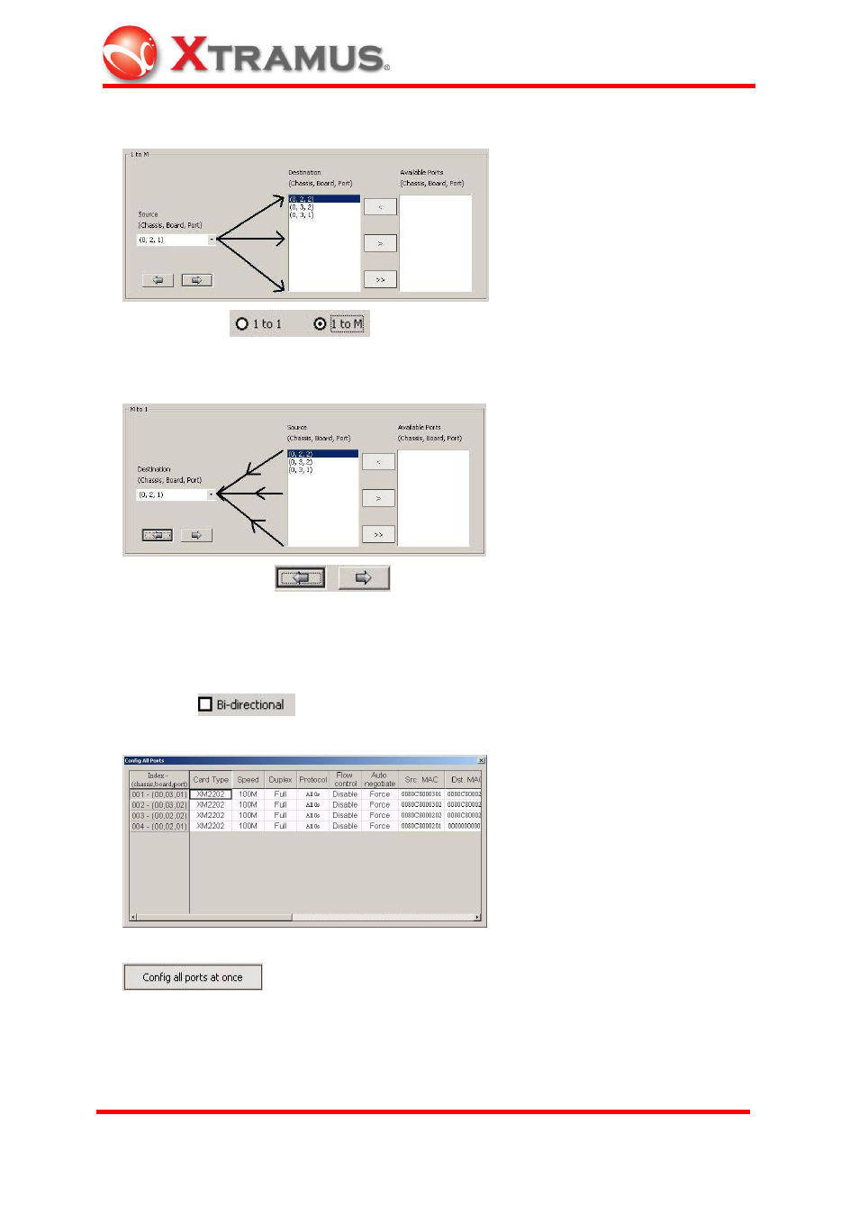 2 one to many (many to one) transmission, 2 bi-directional | Xtramus NuApps-2544 V1.0 User Manual | Page 12 / 22