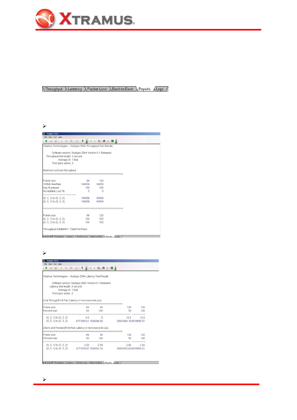 Test results | Xtramus NuApps-2544 V1.0 User Manual | Page 20 / 22