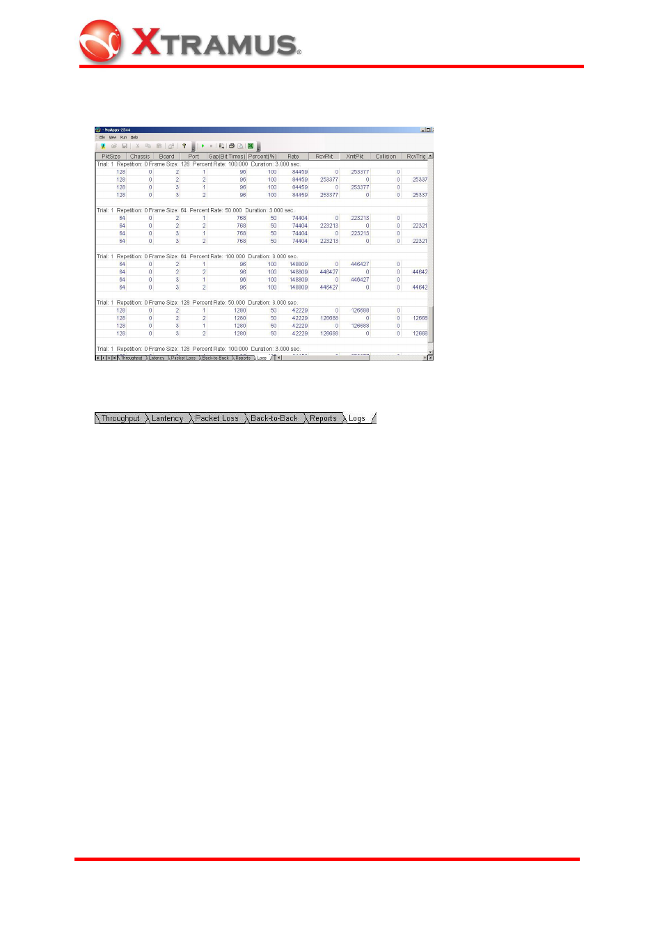 Logs | Xtramus NuApps-2544 V1.0 User Manual | Page 22 / 22