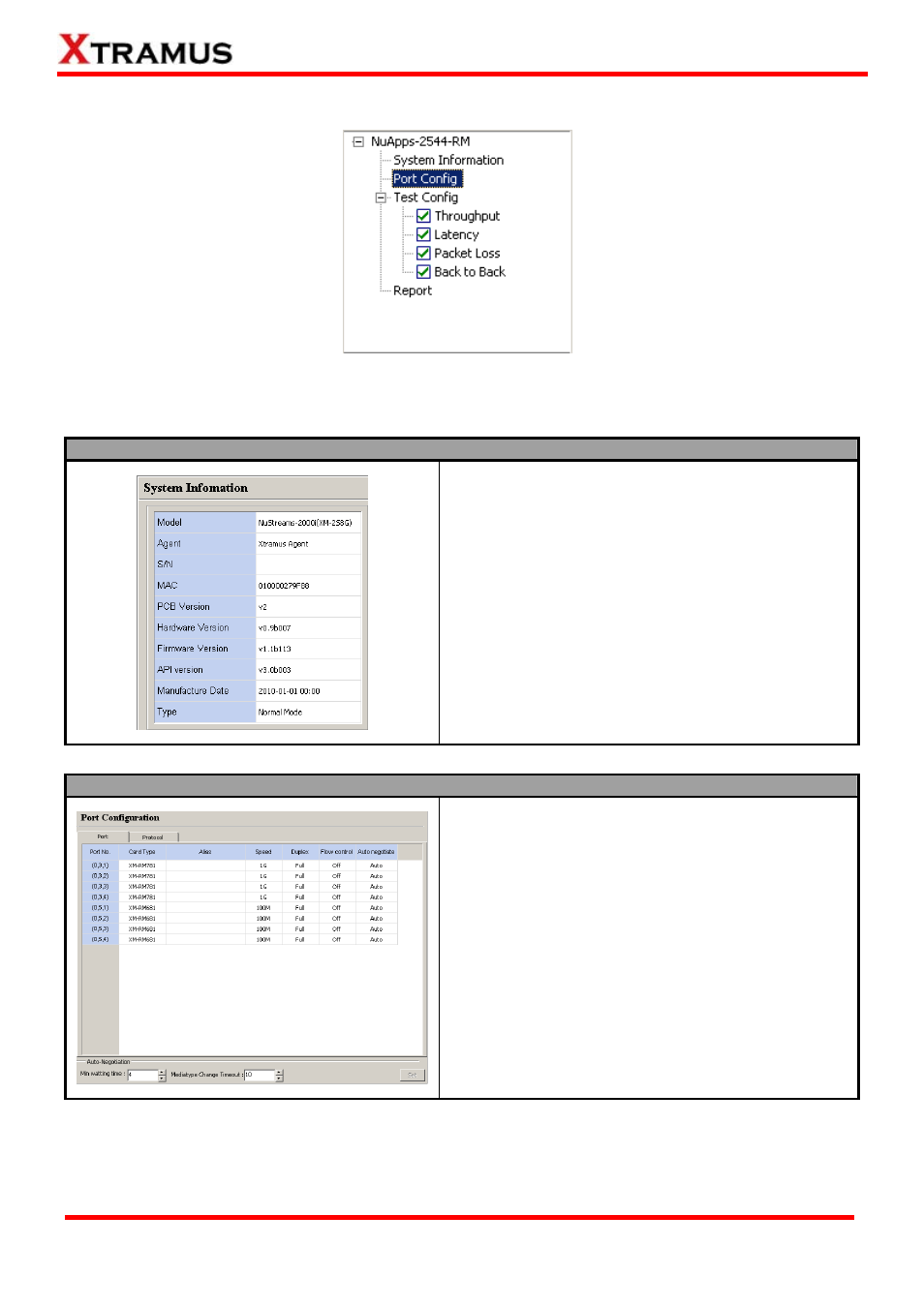 System info/configuration list | Xtramus NuApps-2544-RM V1.3 User Manual | Page 25 / 50