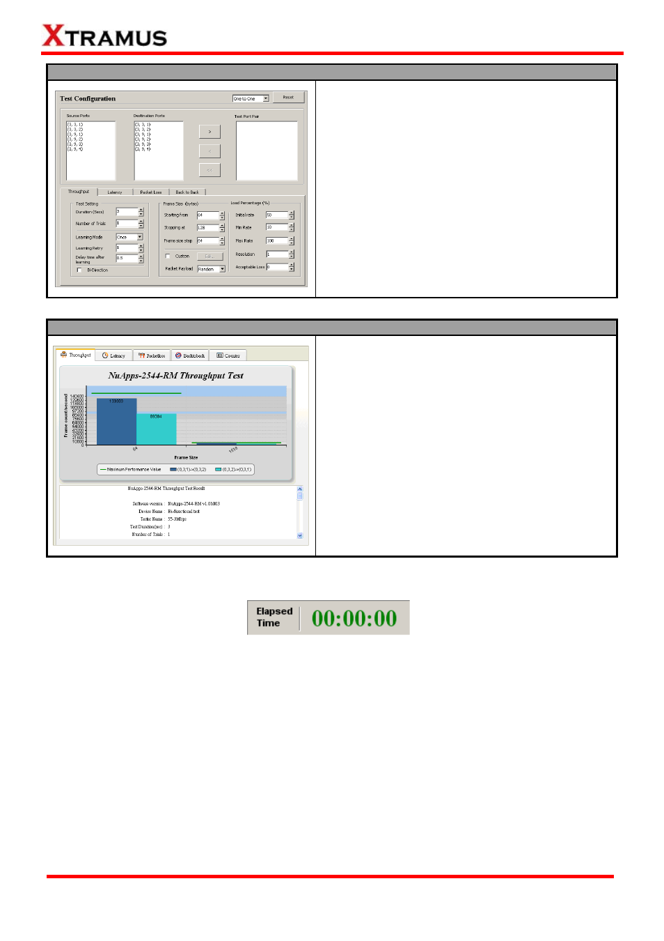 Elapsed time | Xtramus NuApps-2544-RM V1.3 User Manual | Page 26 / 50