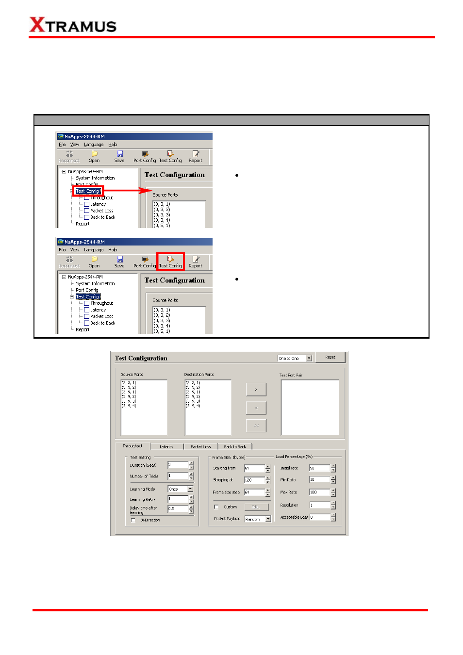 Test configuration | Xtramus NuApps-2544-RM V1.3 User Manual | Page 31 / 50