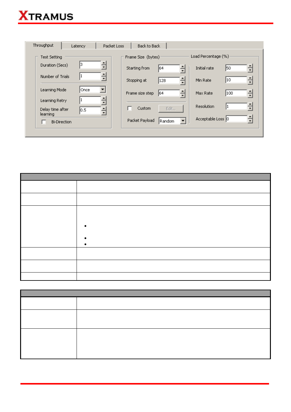 Throughput test | Xtramus NuApps-2544-RM V1.3 User Manual | Page 39 / 50