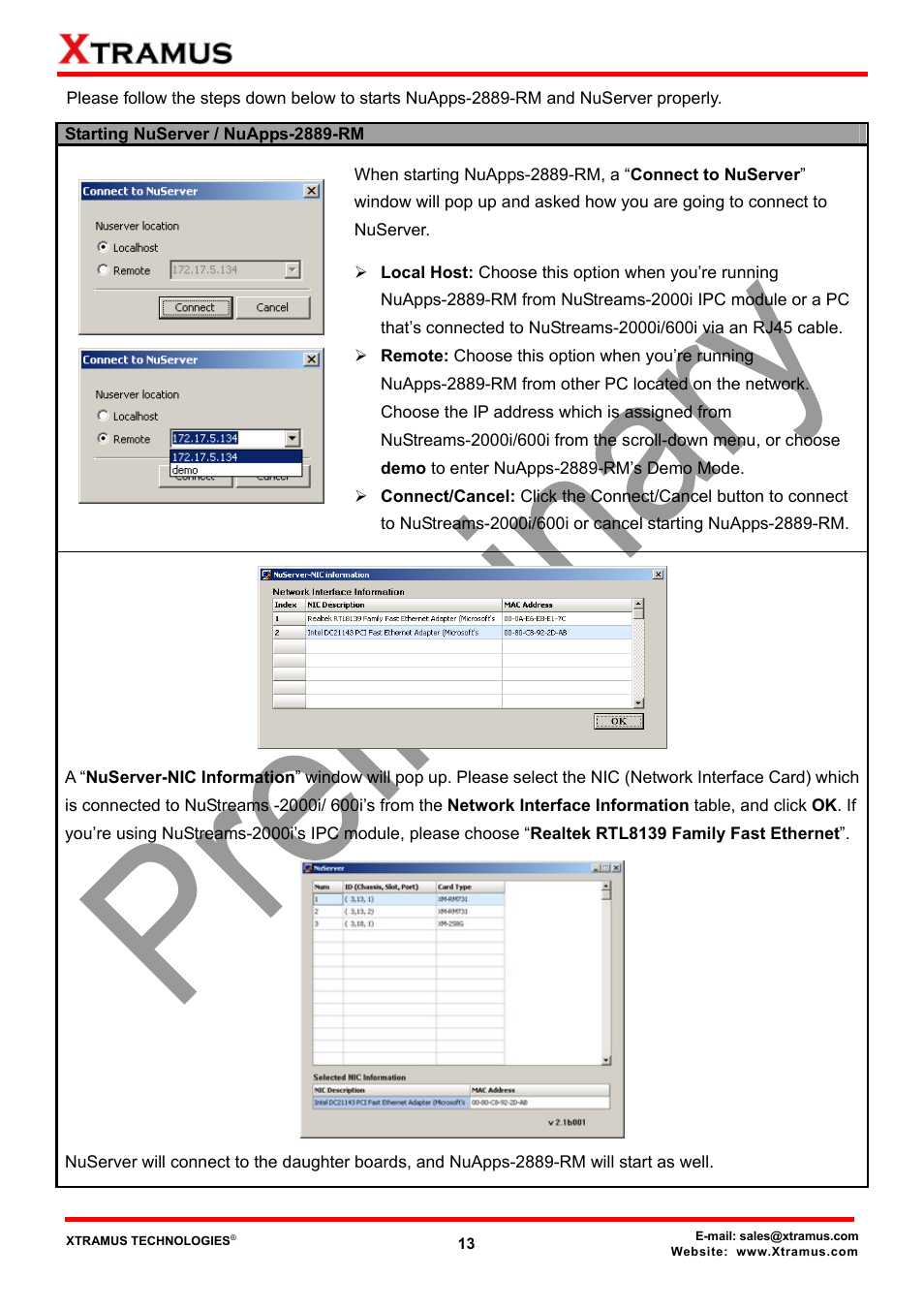 Xtramus NuApps-2889-RM V1.1 User Manual | Page 13 / 53