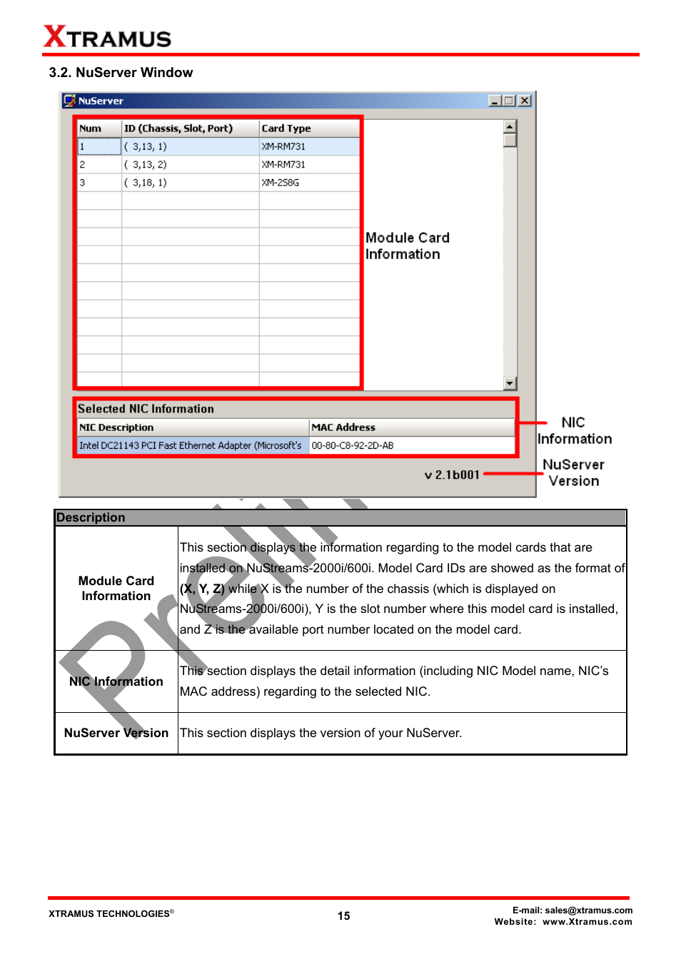 Nuserver window | Xtramus NuApps-2889-RM V1.1 User Manual | Page 15 / 53