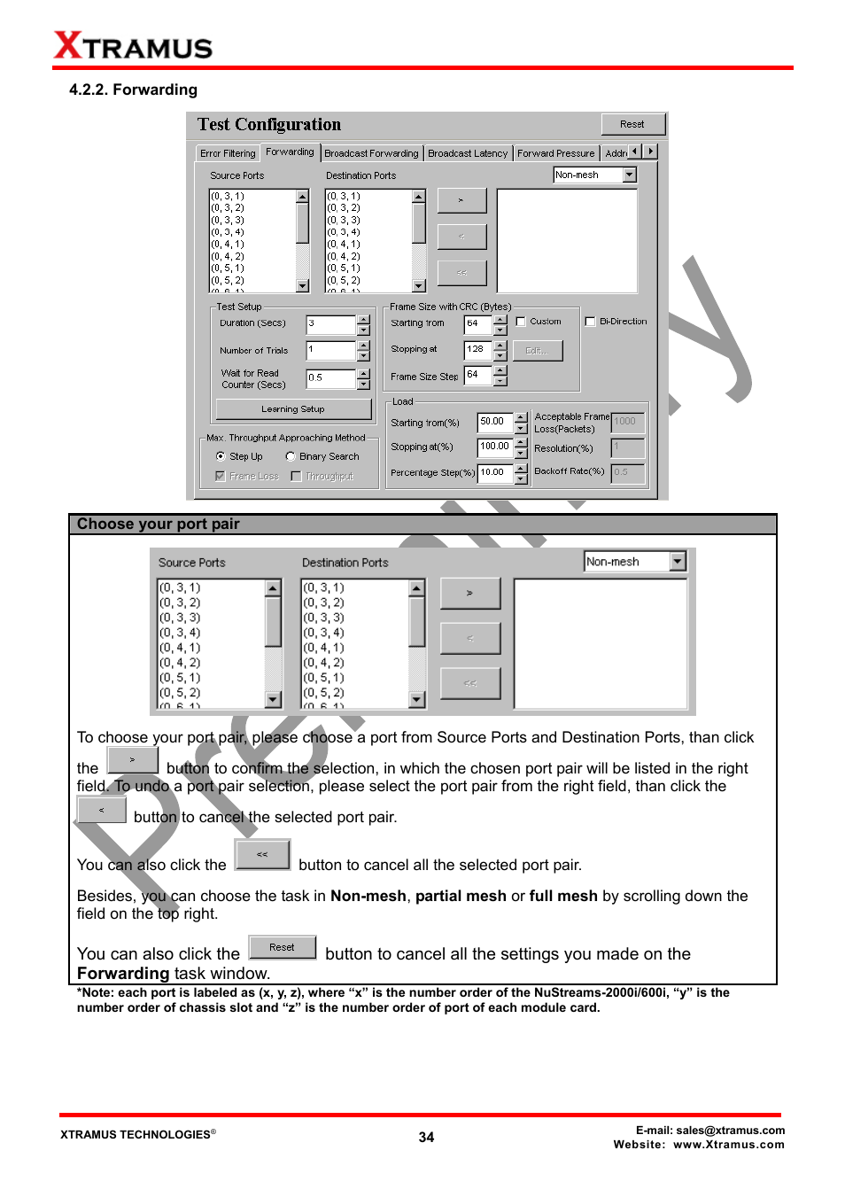 Forwarding | Xtramus NuApps-2889-RM V1.1 User Manual | Page 34 / 53