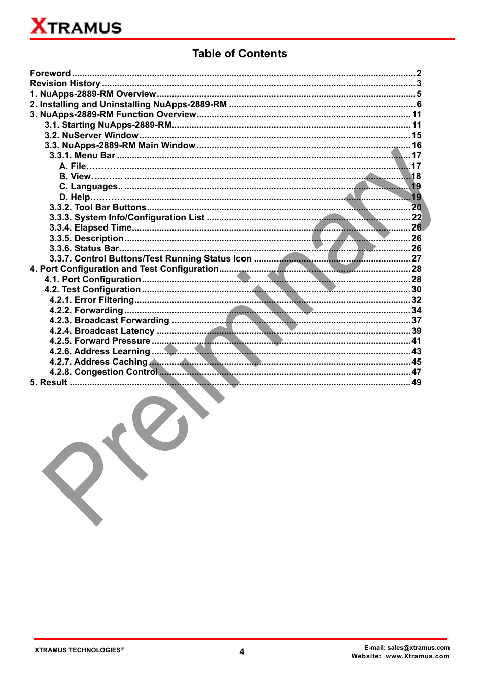 Xtramus NuApps-2889-RM V1.1 User Manual | Page 4 / 53