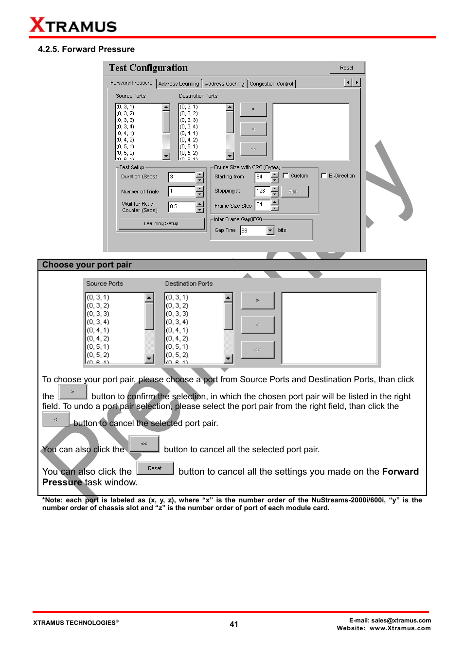 Forward pressure | Xtramus NuApps-2889-RM V1.1 User Manual | Page 41 / 53