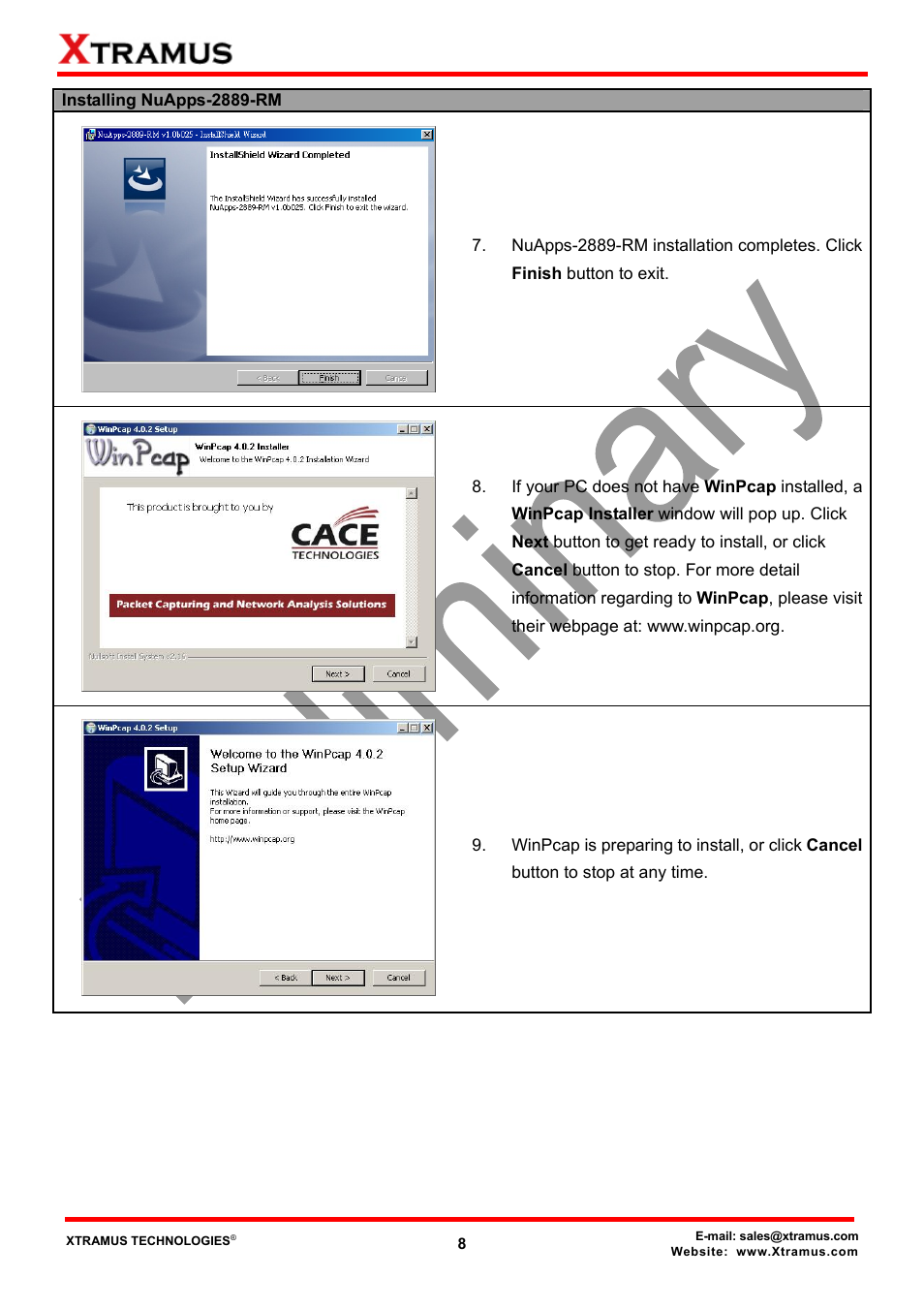 Xtramus NuApps-2889-RM V1.1 User Manual | Page 8 / 53