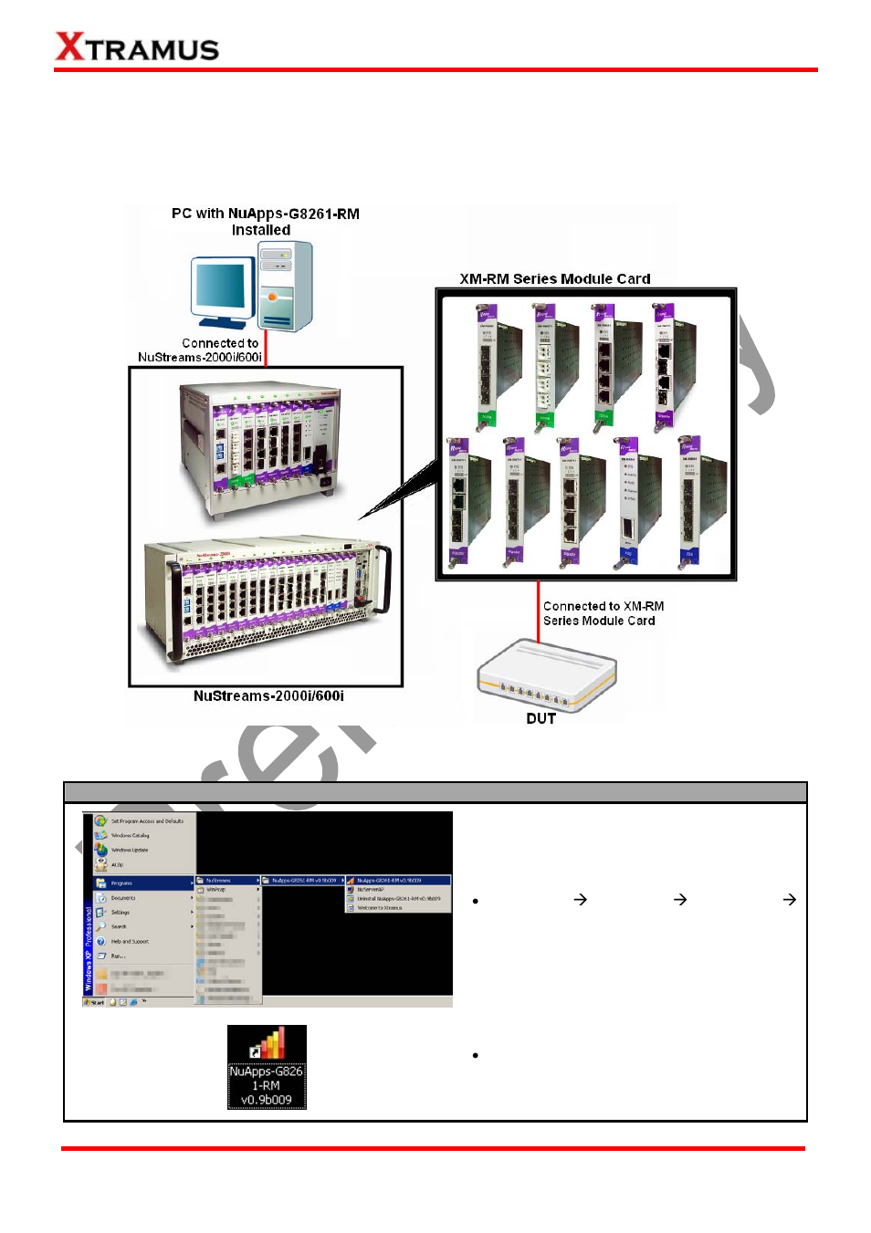 Nuapps-g8261-rm function overview, Starting nuapps-g8261-rm | Xtramus NuApps-G8261-RM V1.0 User Manual | Page 10 / 60