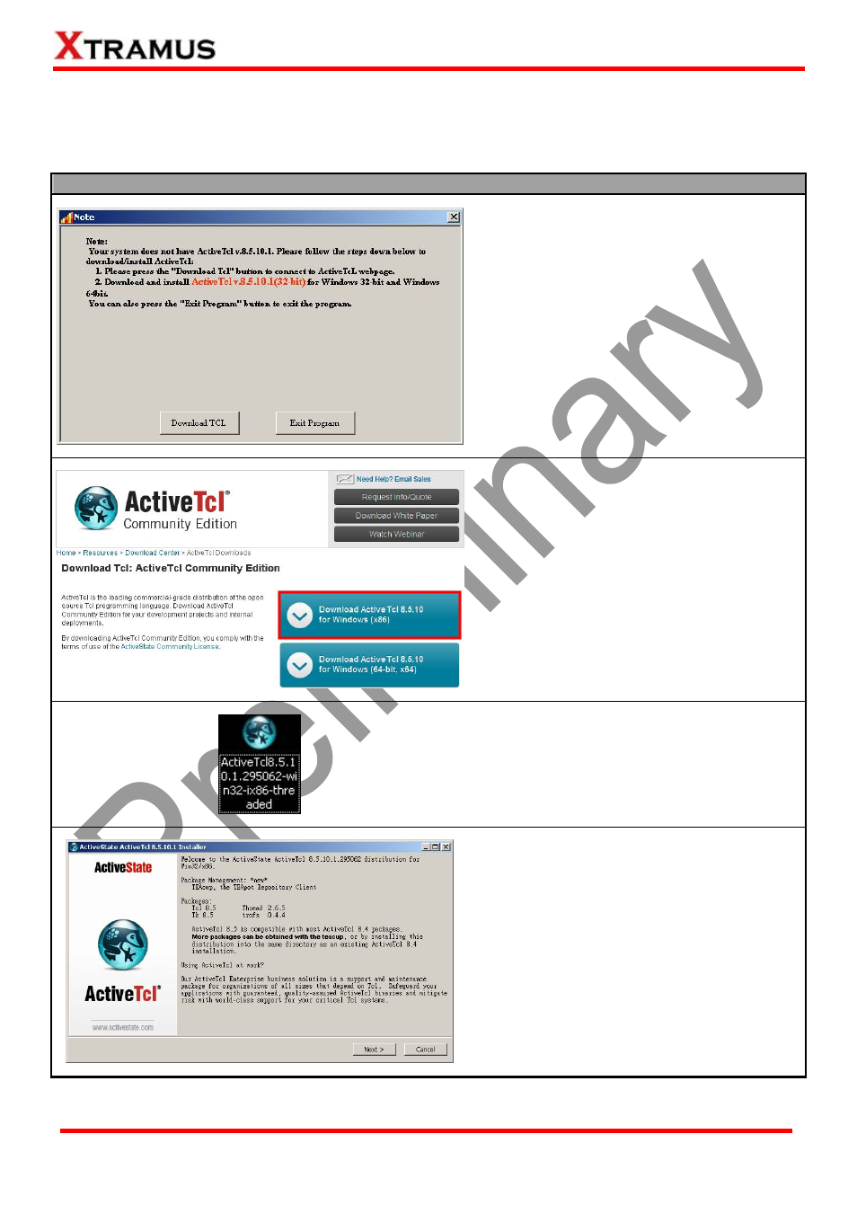 Downloading & installing activetcl | Xtramus NuApps-G8261-RM V1.0 User Manual | Page 11 / 60