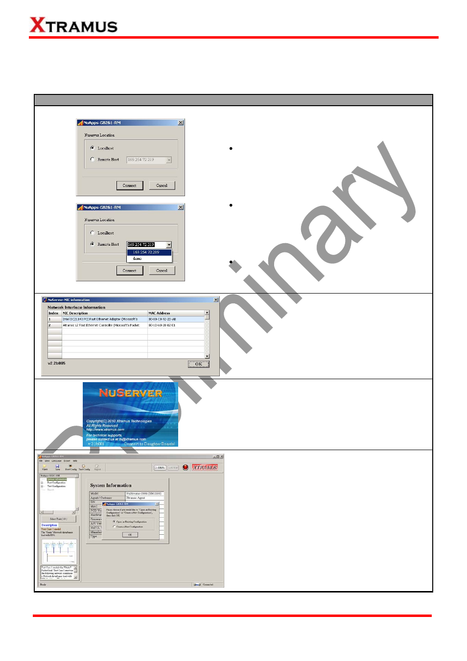 Starting nuserver & nuapps-g8261-rm | Xtramus NuApps-G8261-RM V1.0 User Manual | Page 15 / 60