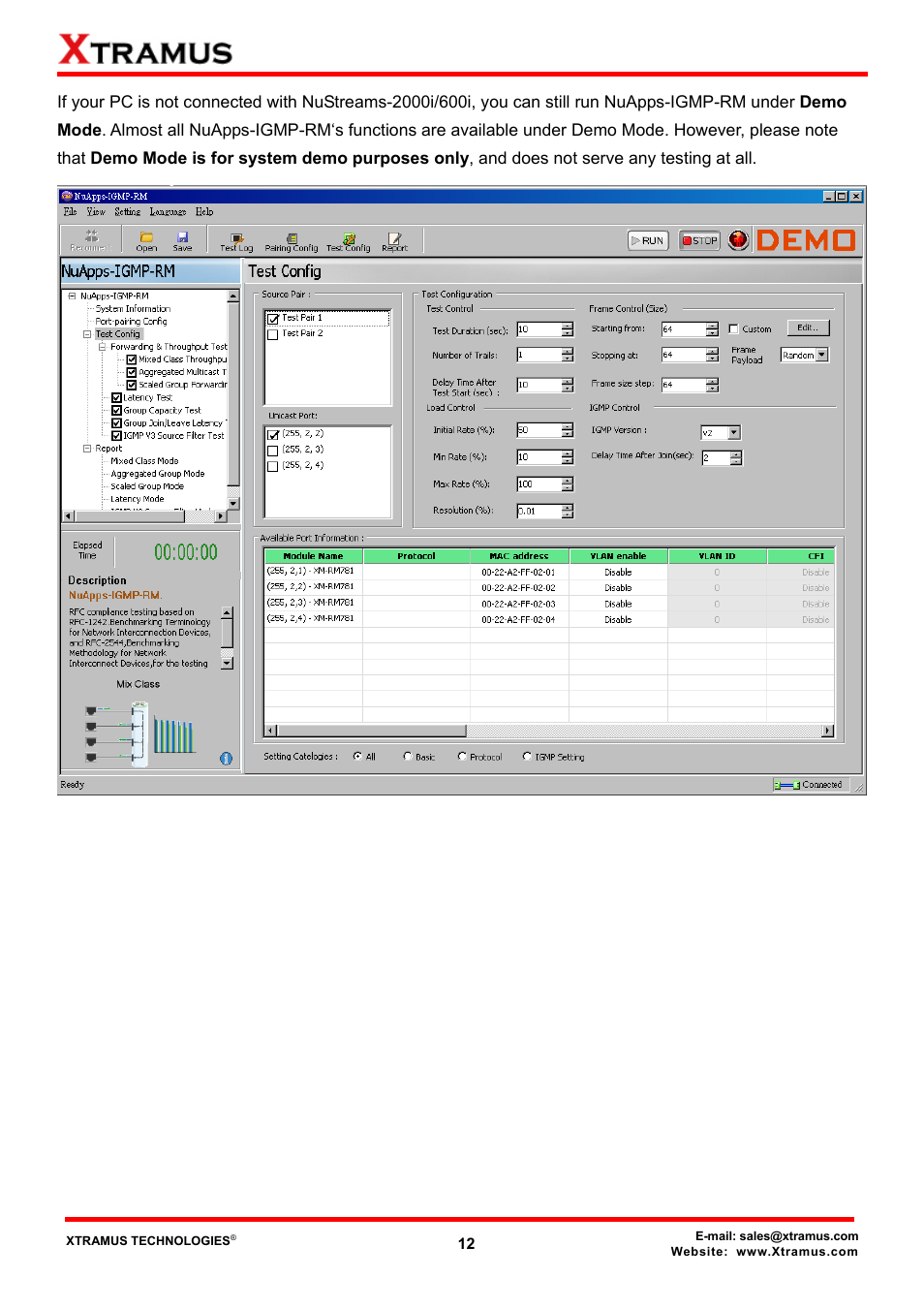 Xtramus NuApps-IGMP-RM V1.2 User Manual | Page 12 / 61