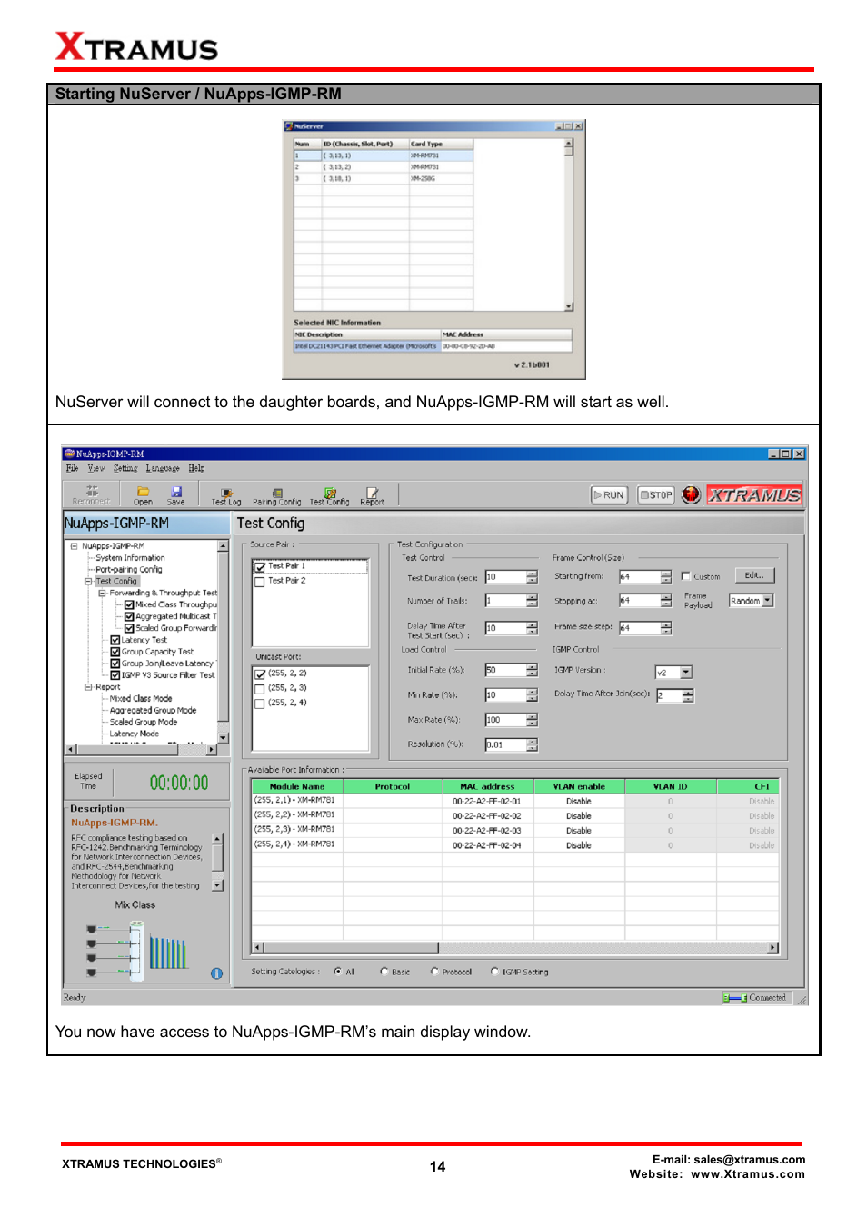 Xtramus NuApps-IGMP-RM V1.2 User Manual | Page 14 / 61