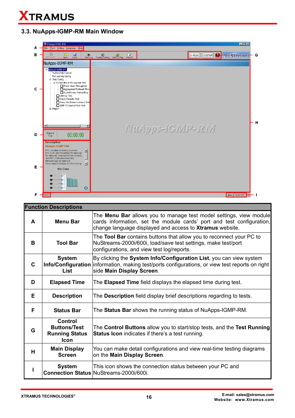 Nuapps-igmp-rm main window | Xtramus NuApps-IGMP-RM V1.2 User Manual | Page 16 / 61