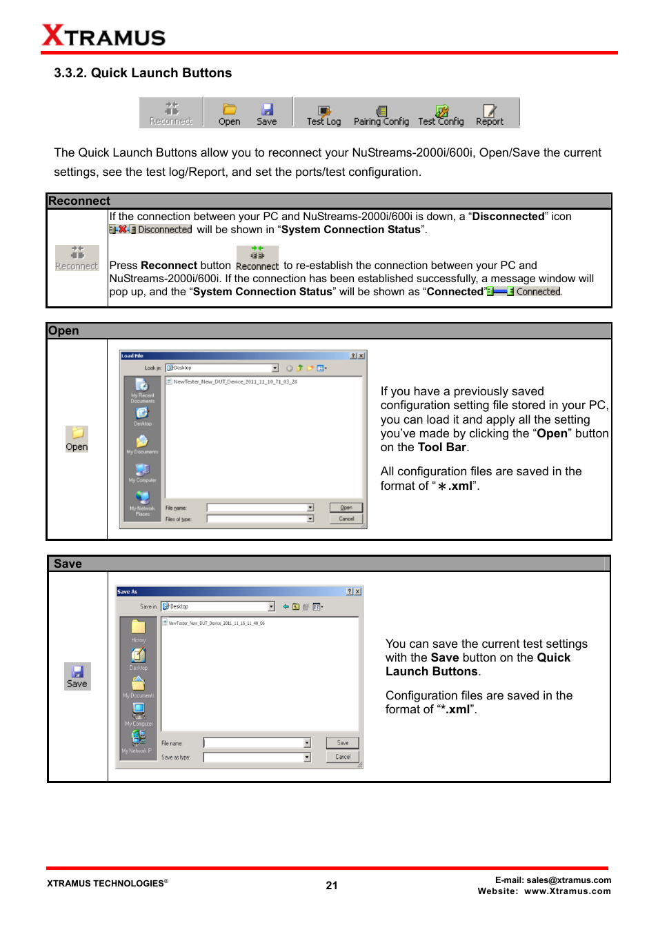 Quick launch buttons | Xtramus NuApps-IGMP-RM V1.2 User Manual | Page 21 / 61