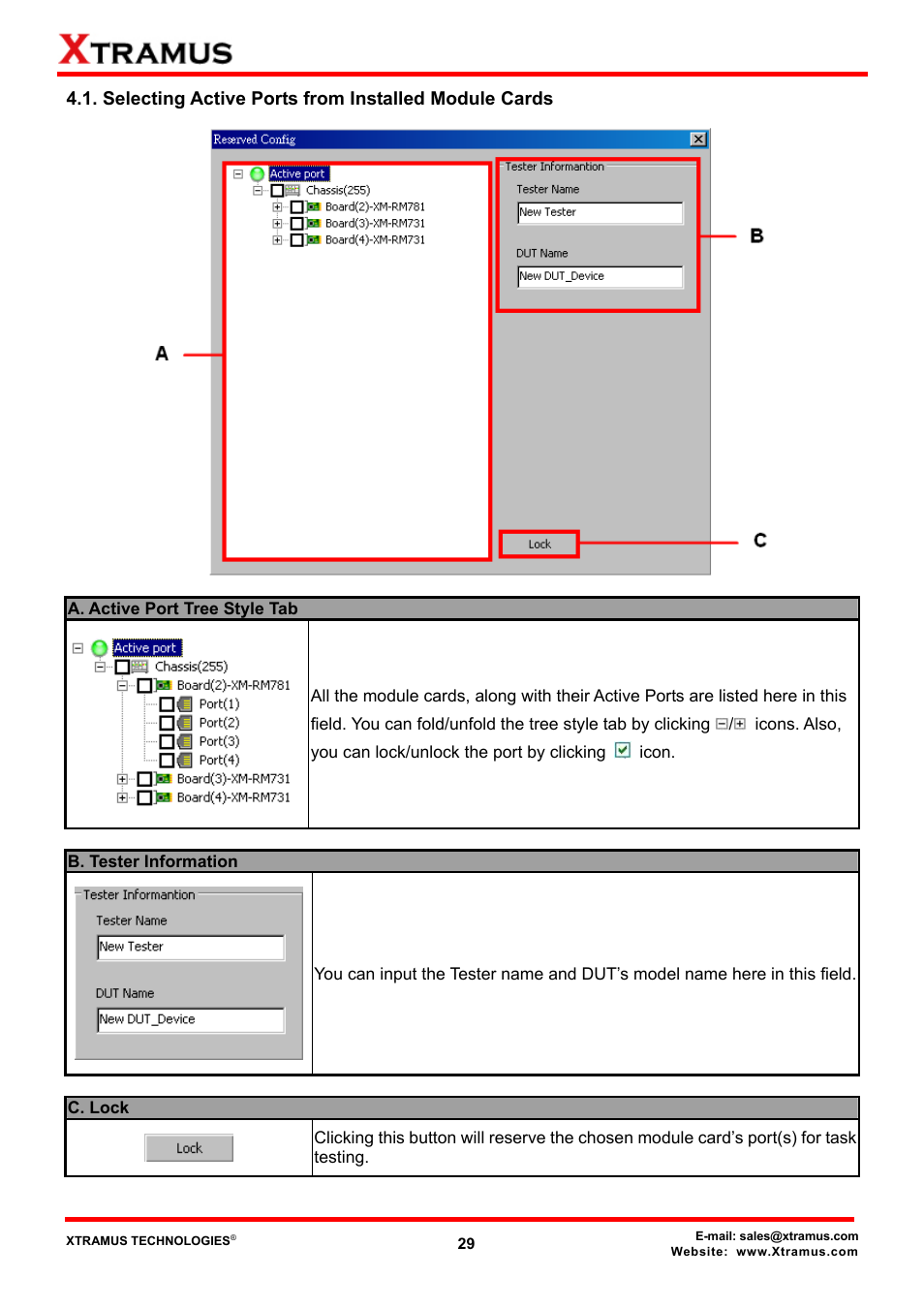 Selecting active ports from installed module cards | Xtramus NuApps-IGMP-RM V1.2 User Manual | Page 29 / 61