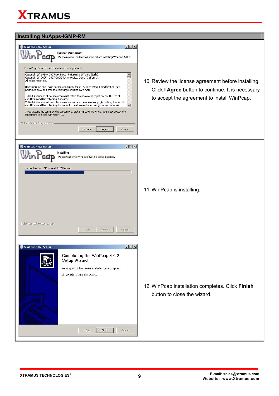 Xtramus NuApps-IGMP-RM V1.2 User Manual | Page 9 / 61