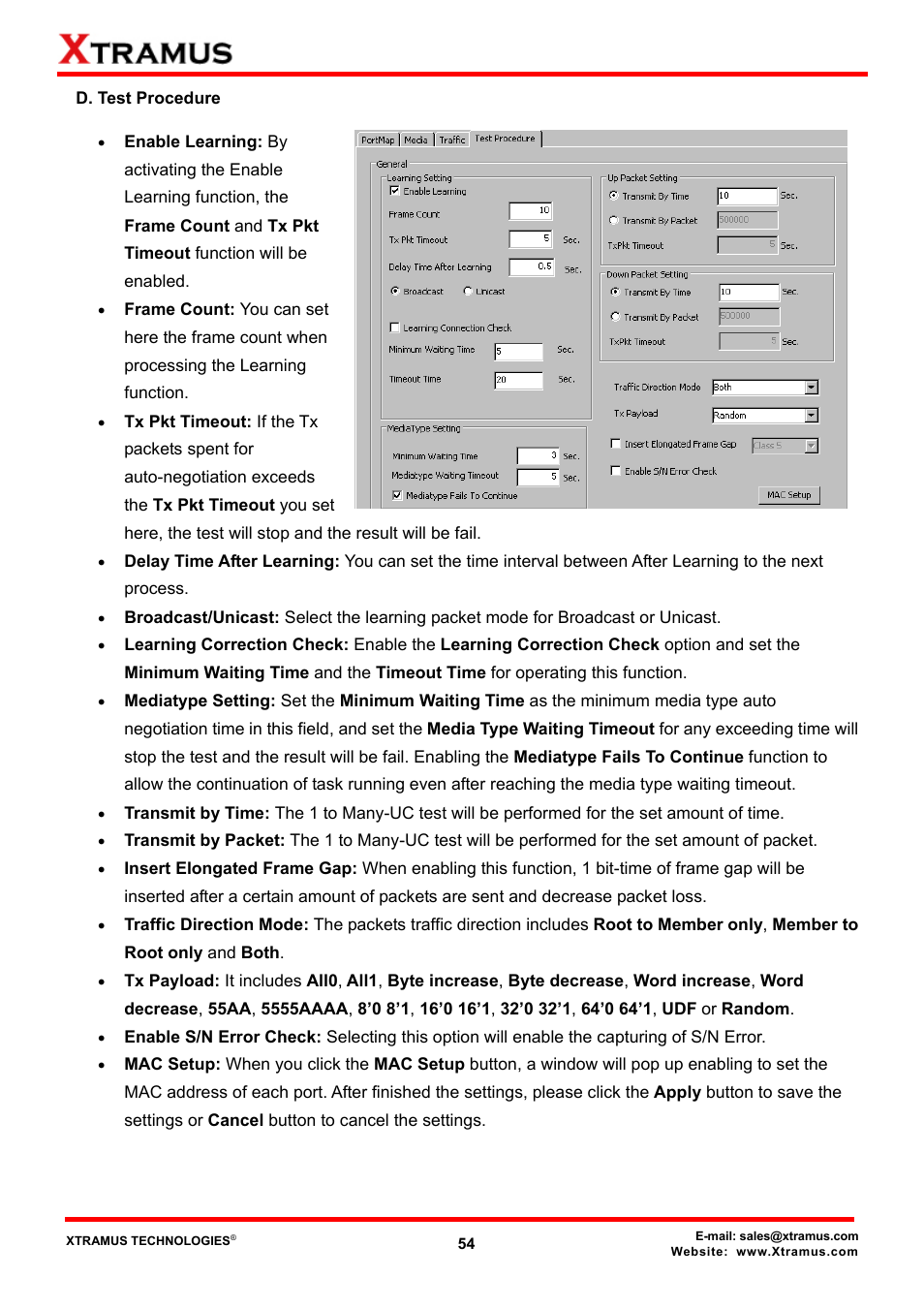 D. test procedure | Xtramus NuApps-MultiUnits-RM Ver1.5 User Manual | Page 54 / 253