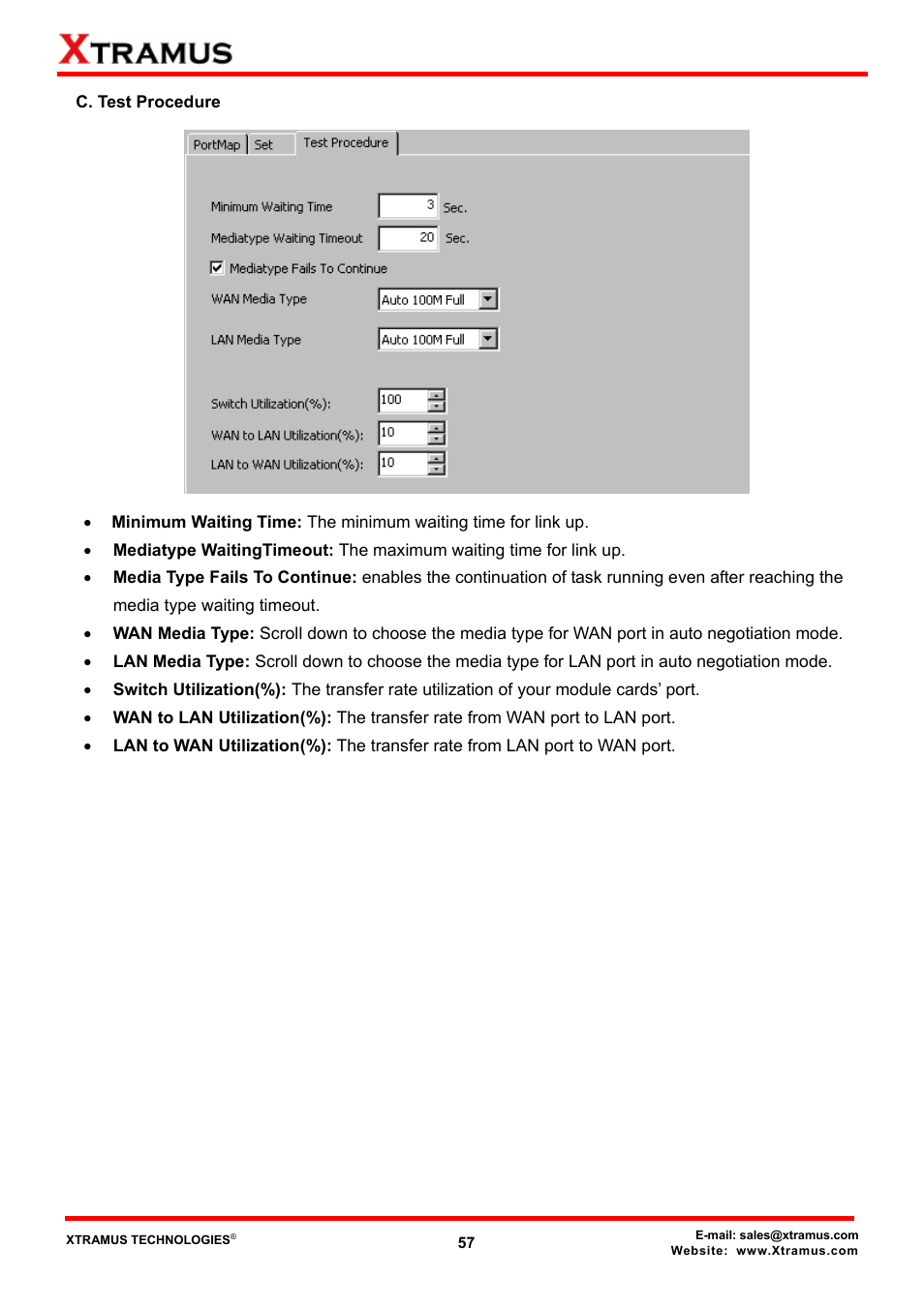 C. test procedure | Xtramus NuApps-MultiUnits-RM Ver1.5 User Manual | Page 57 / 253