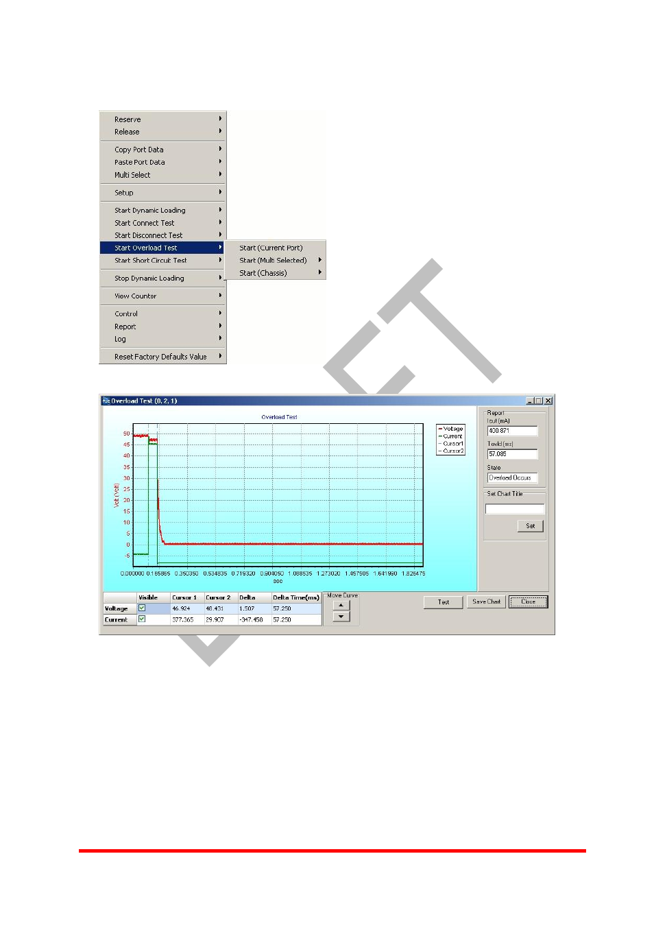 4 start overload test | Xtramus NuApps-POE V1.0 User Manual | Page 33 / 43