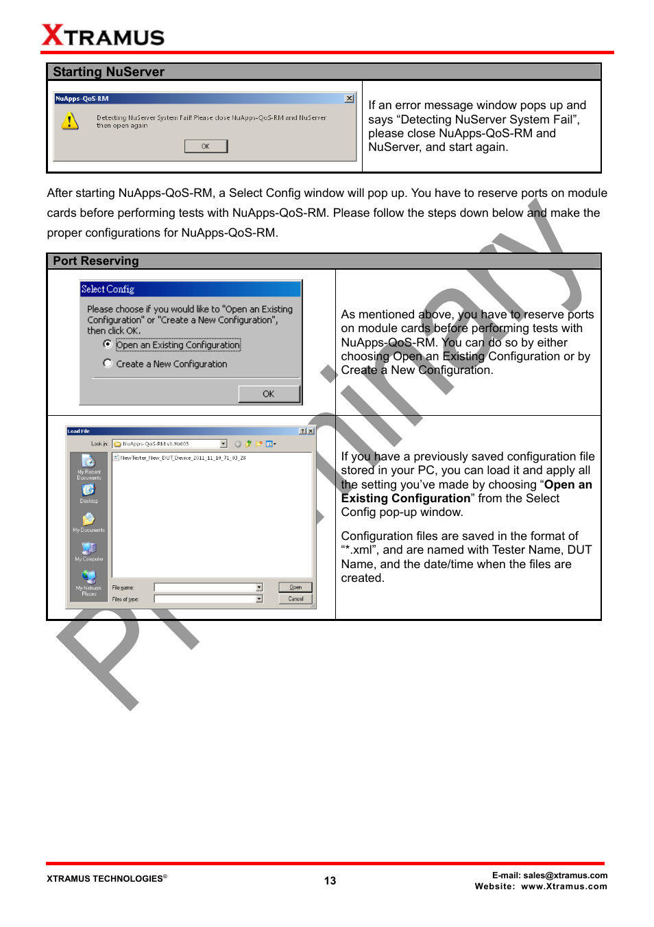 Xtramus NuApps-QoS-RM V1.1 User Manual | Page 13 / 51