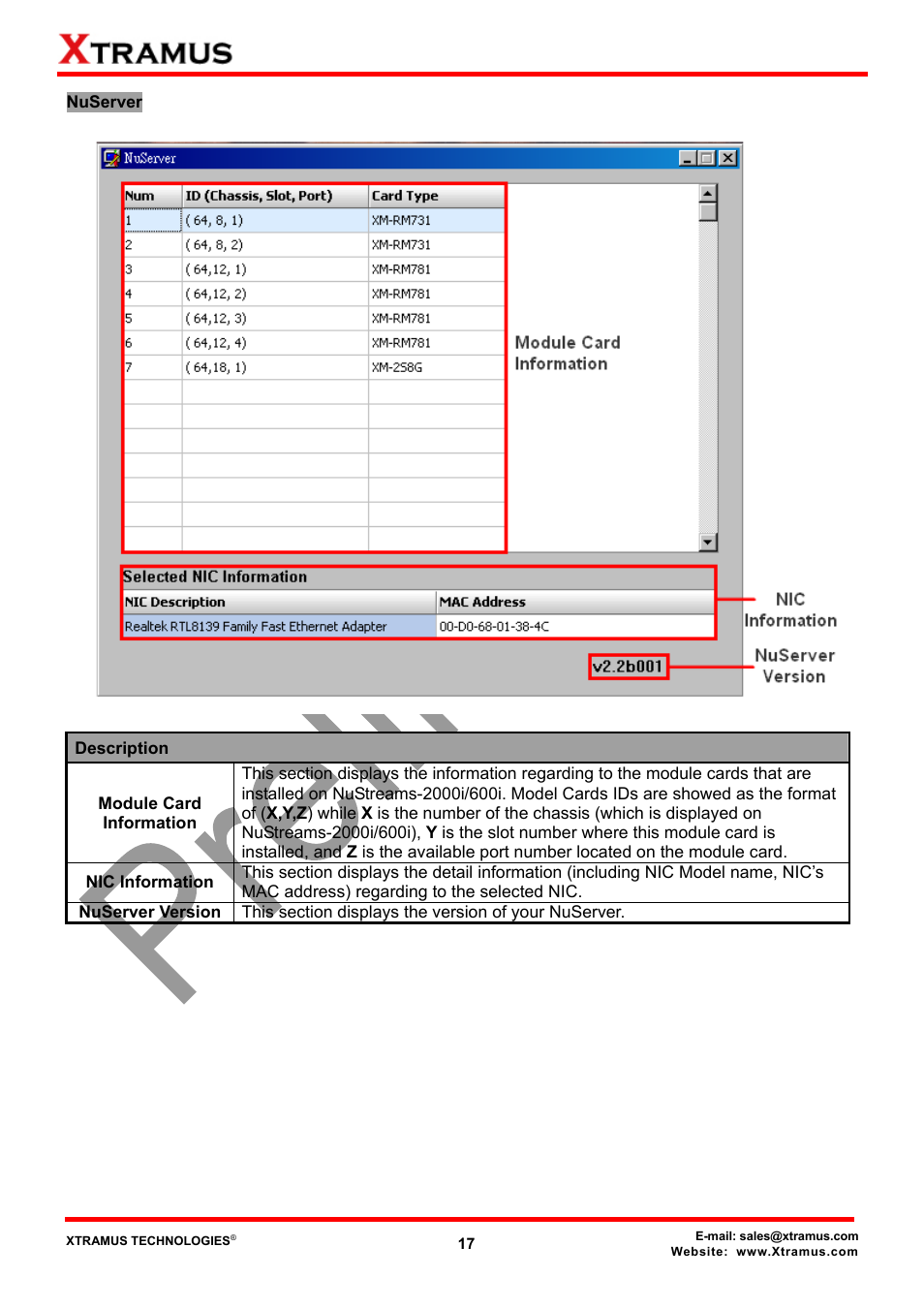 Xtramus NuApps-QoS-RM V1.1 User Manual | Page 17 / 51