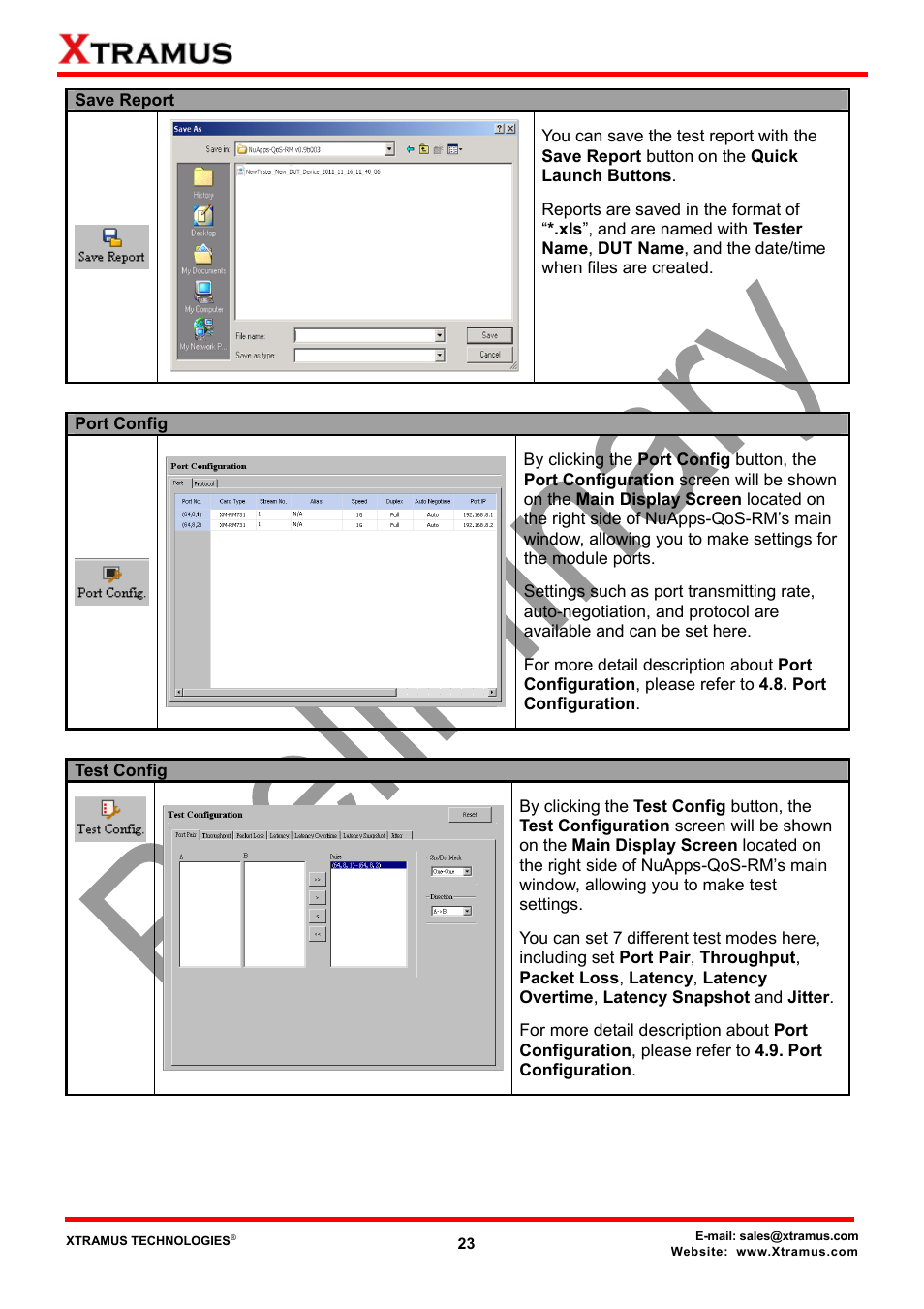 Xtramus NuApps-QoS-RM V1.1 User Manual | Page 23 / 51