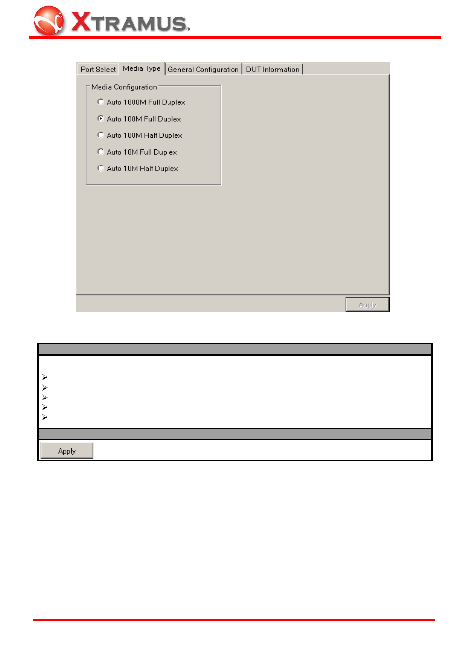 Media type | Xtramus NuApps-SwitchPerform V1.8 User Manual | Page 27 / 48