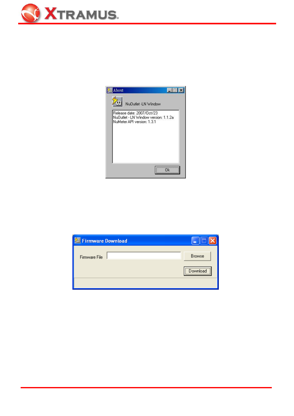 2 upgrading firmware, Upgrading firmware | Xtramus NuOutlet-LN V1.1 User Manual | Page 12 / 46