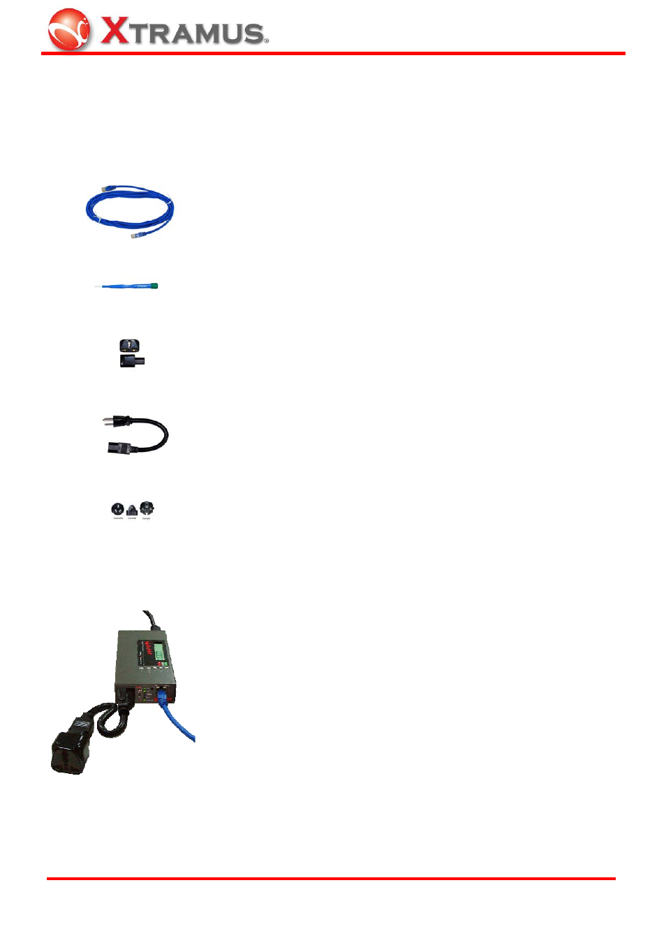 Nuoutlet-ln packet accessories | Xtramus NuOutlet-LN V1.1 User Manual | Page 5 / 46