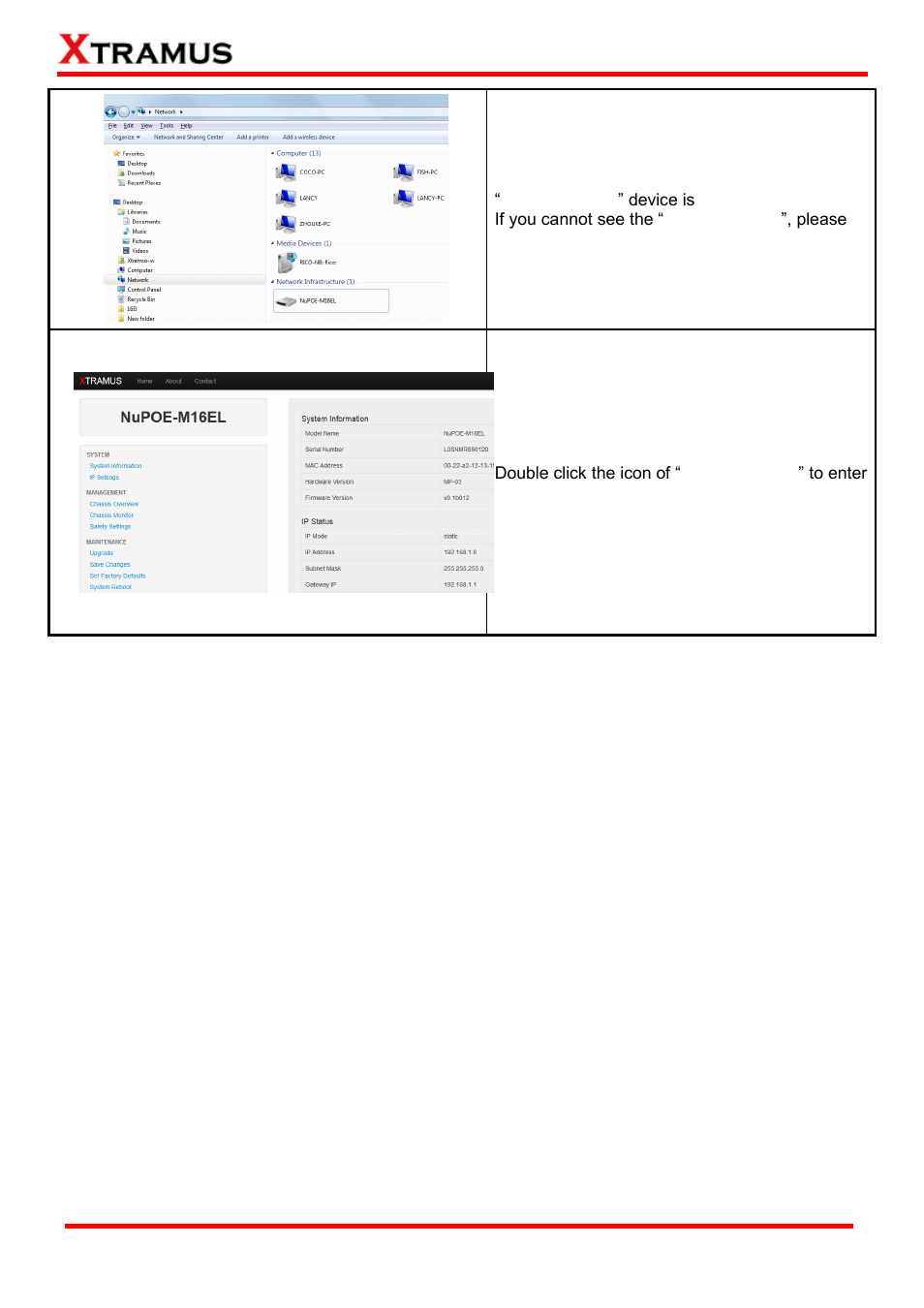 Xtramus NuPOE-M16EL V1.1 User Manual | Page 20 / 34
